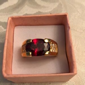 RUBY RING COSTUME JEWELRY